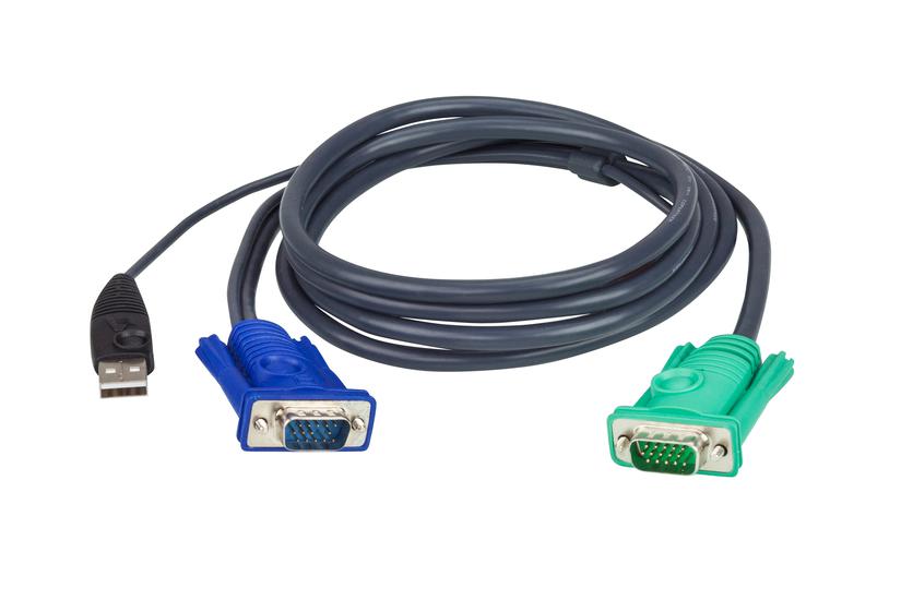 Aten Micro-lite 2l-5205u Kabel Til Tastatur Video Mus Kvm