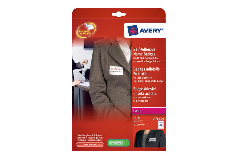 Avery Etiketter For Navneskilte 200 Etikette 50 80 Mm