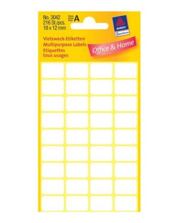 Avery Multi-purpose Labels Etiketter Til Flere Formål 216 Etikette    12   18 Mm