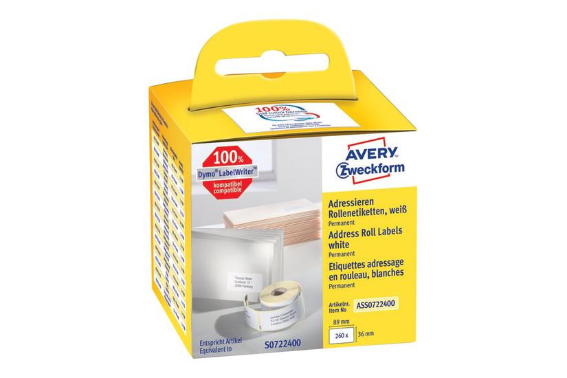 Avery Zweckform Rektangulære Mærkater 260 Etikette 36 89 Mm