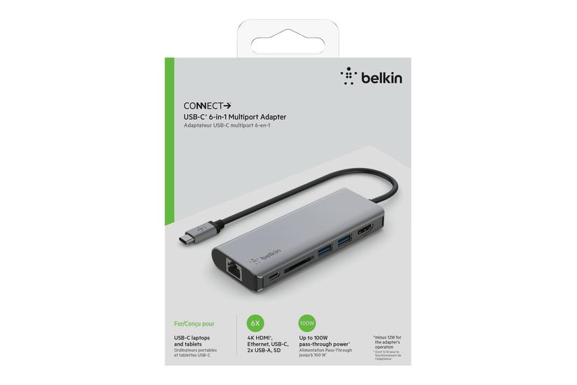 Belkin Connect Usb- -in- Multiport Adapter Dockingstation Usb- Hdmi 1gbe