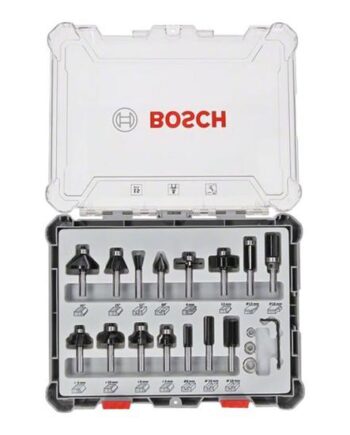 Bosch Fræsningsskærerbit For Blødtræ  Hardwood 15 Stykker