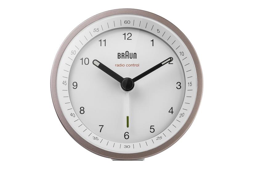 Braun Bc07 Alarmur Rund Kvarts Desktop Hvid Pink