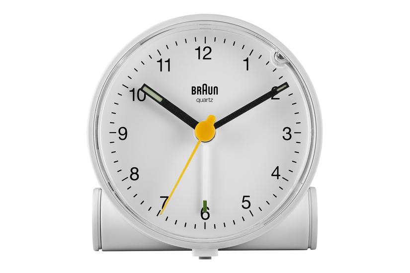 Braun Bc01 Alarmur Rund Kvarts Desktop Hvid