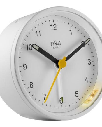 Braun Reflex Bc12 Alarmur Rund Kvarts Desktop Hvid