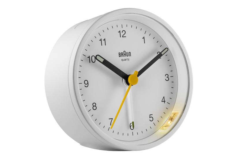 Braun Reflex Bc12 Alarmur Rund Kvarts Desktop Hvid