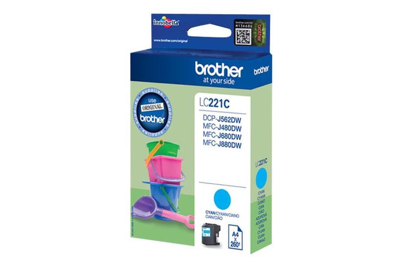 Brother Lc221c Cyan Original Blækpatron