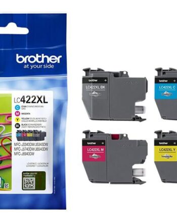 Brother Lc422  Multipack   Pakker Højtydende Sort  Gul  Cyan  Magenta Original Blækpatron