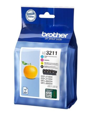 Brother Lc3211   Pakker Sort  Gul  Cyan  Magenta Original Blækpatron
