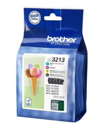 Brother Lc3213   Pakker Sort  Gul  Cyan  Magenta Original Blækpatron