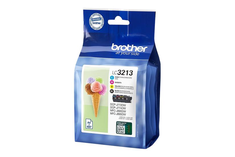 Brother Lc3213 Pakker Sort Gul Cyan Magenta Original Blækpatron