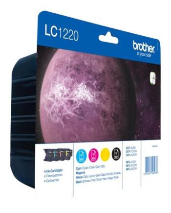 Brother Lc1220valbp   Pakker Sort  Gul  Cyan  Magenta Original Blækpatron