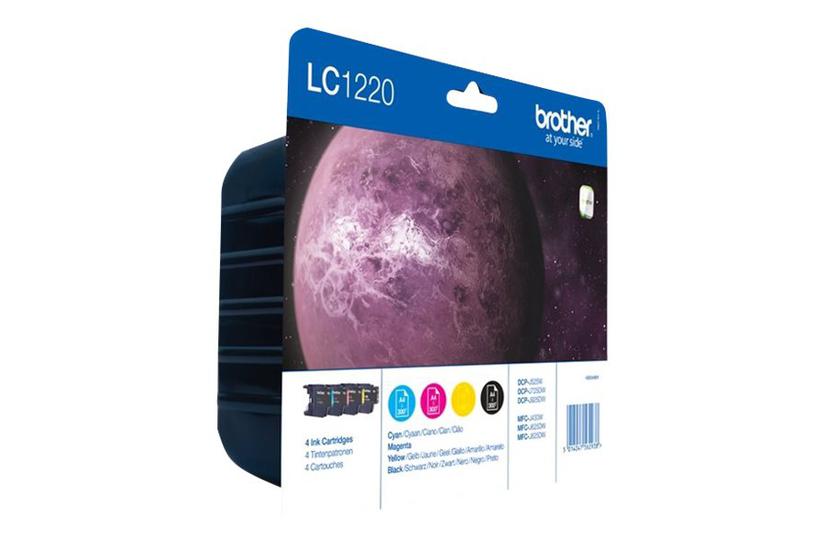 Brother Lc1220valbp Pakker Sort Gul Cyan Magenta Original Blækpatron