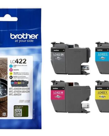Brother Lc422 Value Pack   Pakker Sort  Cyan  Magenta  Gul Original Blækpatron