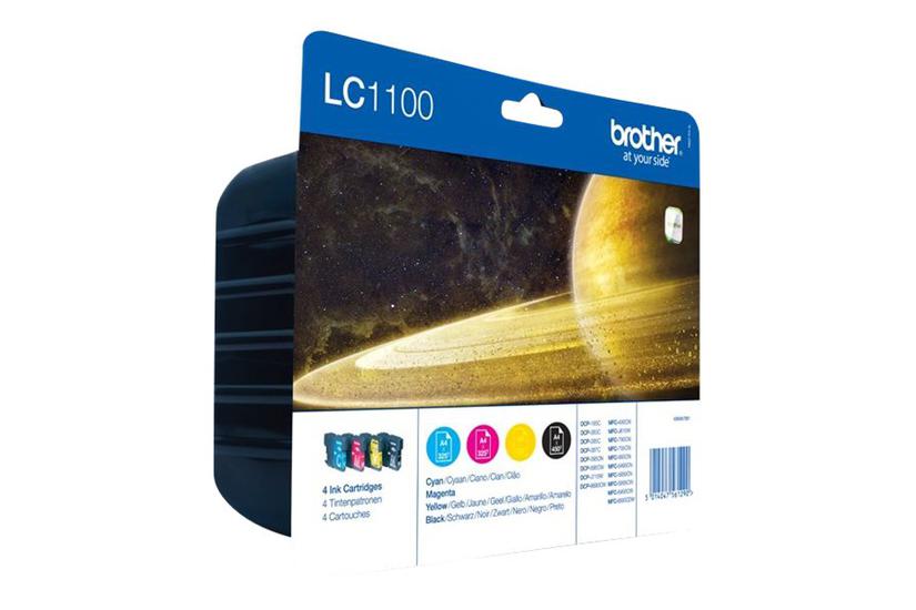 Brother Lc1100 Value Pack Pakker Sort Gul Cyan Magenta Original Blækpatron