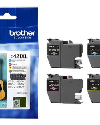 Brother Lc421  Value Pack   Pakker   Sort  Gul  Cyan  Magenta Original Blækpatron