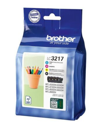 Brother Lc3217 Value Pack   Pakker Sort  Gul  Cyan  Magenta Original Blækpatron