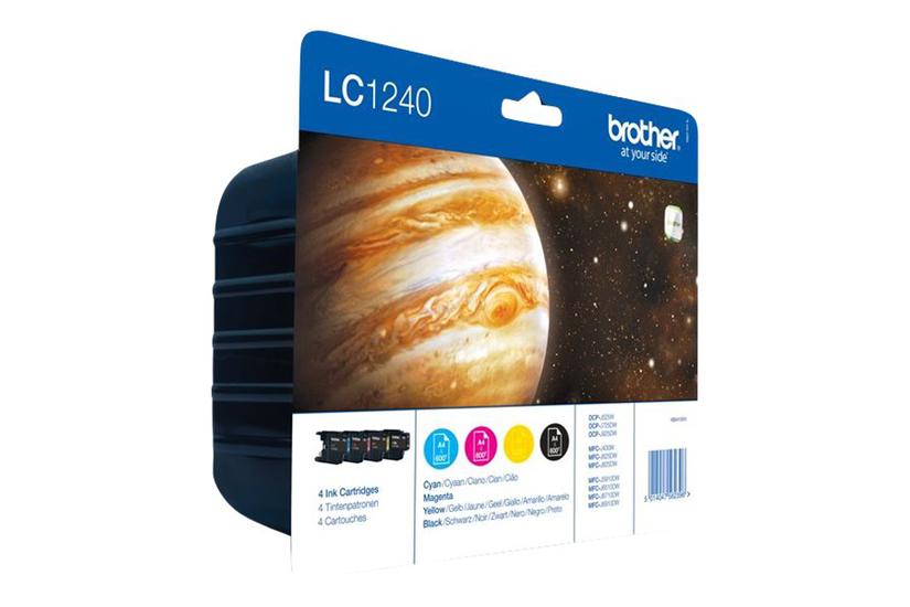 Brother Lc1240 Value-pack Sort Gul Cyan Magenta Original Blækpatron