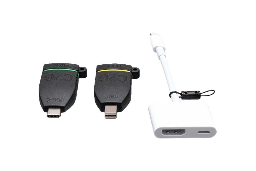 C2g Universal 4k Hdmi Adapter Ring With Color Coded Mini Displayport Usb- And Lightning Videoadapter-kit Mini Displayport Hdmi Usb Lightning