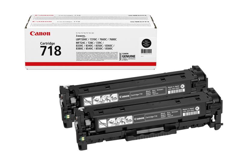 Canon 718 Black Pakker Sort Original Tonerpatron