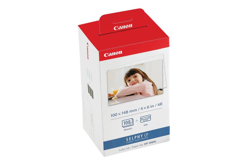 Canon Kp-108in Farve Cyan Magenta Gul Original Kassette Og Papirsæt Til Print-bånd