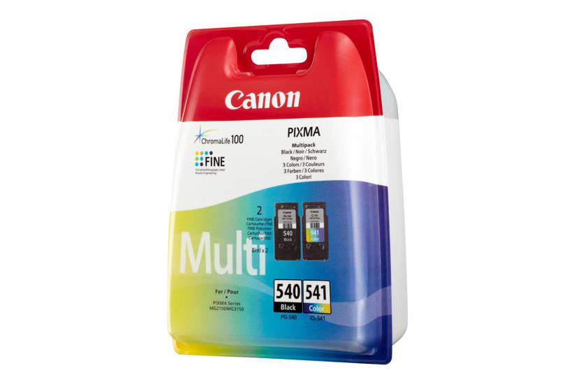 Canon Pg-540 Cl-541 Multipack Pakker Sort Farve Cyan Magenta Gul Original Blækpatron