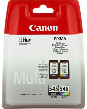 Canon Pg-545   Cl-546 Multipack   Pakker Sort  Farve  Cyan  Magenta  Gul  Original Blækpatron