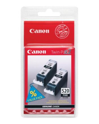 Canon Pgi-520bk Twin Pack   Pakker Sort Original Blækbeholder