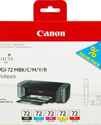 Canon Pgi-72 Mbk         Multipack   Pakker Gul  Cyan  Magenta  Rød  Mat Sort Original Blækbeholder