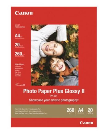 Canon Photo Paper Plus Glossy Ii Pp-201 Fotopapir Skinnende 20 Ark A4 275 Gsm