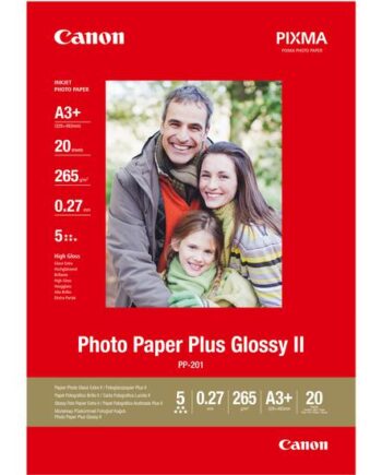 Canon Photo Paper Plus Glossy Ii Pp-201 Fotopapir Skinnende 20 Ark A3 Plus