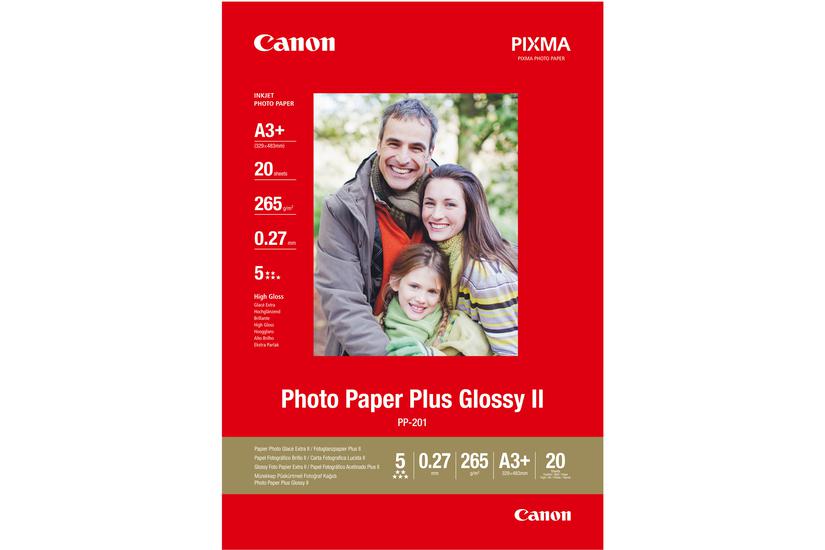 Canon Photo Paper Plus Glossy Ii Pp-201 Fotopapir Skinnende 20 Ark A3 Plus