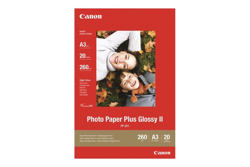 Canon Photo Paper Plus Glossy Ii Pp-201 Fotopapir Skinnende 20 Ark A3