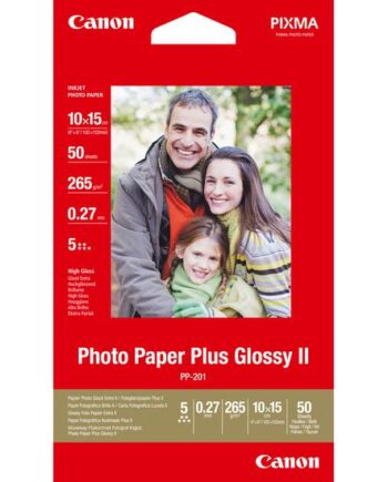 Canon Photo Paper Plus Glossy Ii Pp-201 Fotopapir Skinnende 50 Ark 100   150 Mm 260