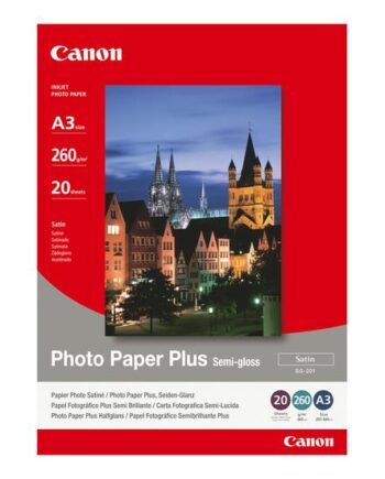 Canon Photo Paper Plus Sg-201 Fotopapir Semi-skinnende 20 Ark A3 260 Gsm
