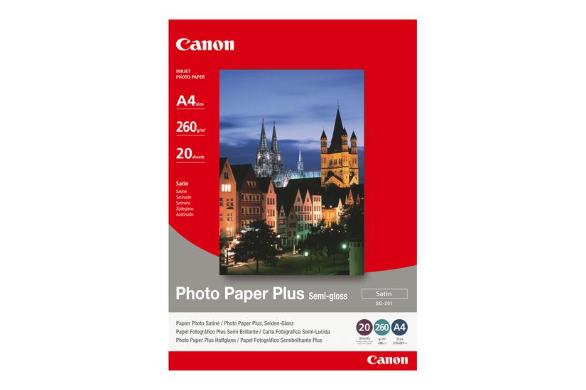 Canon Photo Paper Plus Sg-201 Fotopapir Semi-skinnende 20 Ark A4 260 Gsm