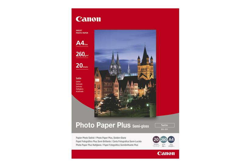 Canon Photo Paper Plus Sg-201 Fotopapir Semi-skinnende 20 Ark A3 Plus 260 Gsm