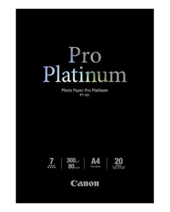 Canon Photo Paper Pro Platinum Fotopapir 20 Ark A4 300