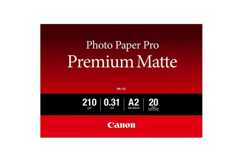 Canon Pro Premium Pm-101 Fotopapir Glat Mat 20 Ark A2 210