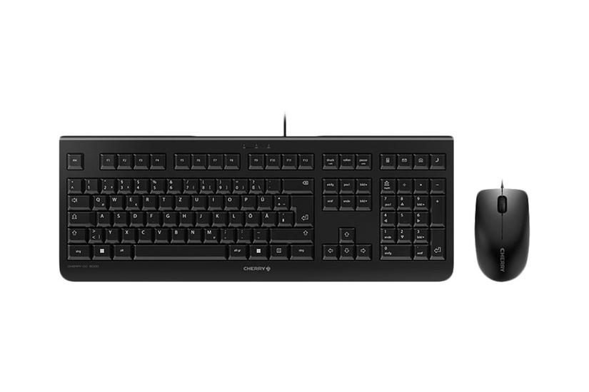 Cherry Dc 2000 Sæt Med Mus Og Tastatur Tysk Sort Indgangsudstyr