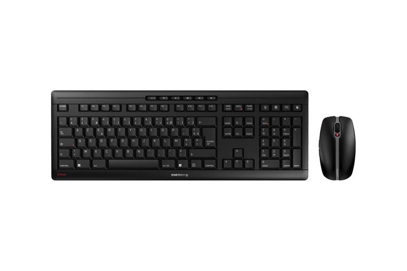 Cherry Stream Desktop Sæt Med Mus Og Tastatur Fransk Sort Indgangsudstyr