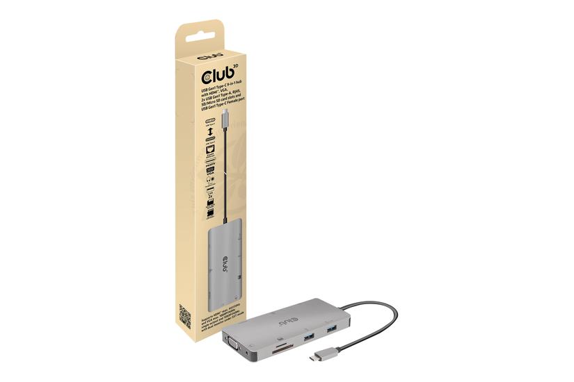Club 3d Usb Gen1 Type- -in- Hub Dockingstation Usb- Vga Hdmi 1gbe