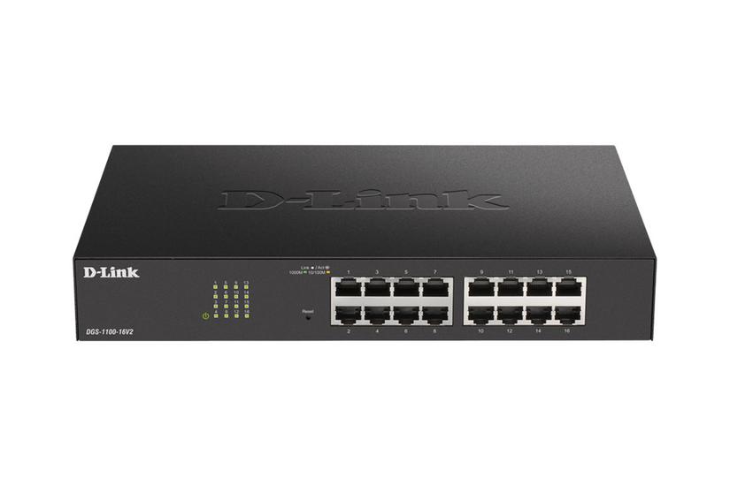 -link Dgs 1100-16v2 Switch 16 Porte Smart Monterbar På Stativ