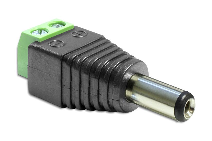 Delock Adapter Dc Mm Male Terminal Block Strømforsyningsadapter Pins Terminalblok Til Dc-stik Mm