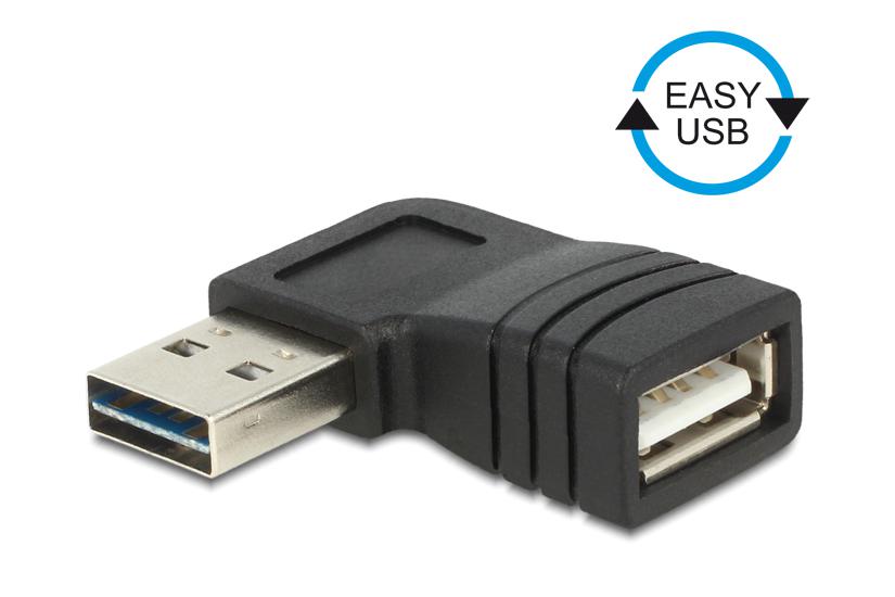 Delock Adapter Easy-usb - Male Usb - Female Angled Left Right Usb Gender Changer Usb Til Usb