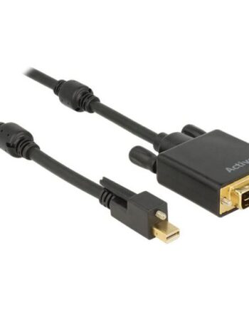 Delock Cable Mini Displayport     Male With Screw   Dvi Male 4k Active Video Transformer Parade Ps171 Sort