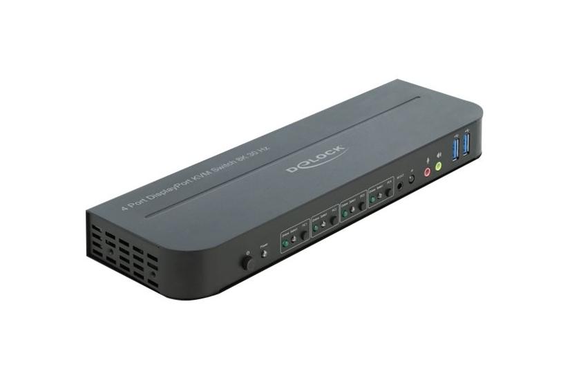 Delock Displayport Kvm Switch 8k 30 Hz With Usb And Audio Kvm Audio Usb Switch Porte
