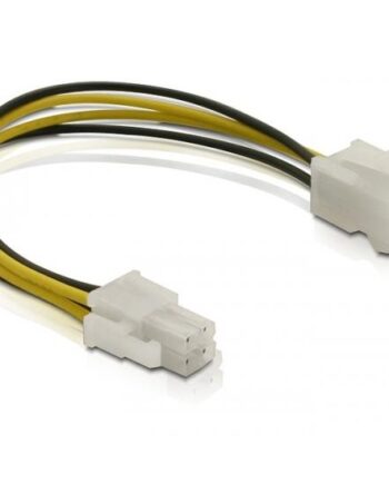 Delock Forlængerkabel Til Strøm  -pin Atx12v Til  -pin Atx12v 15 Cm