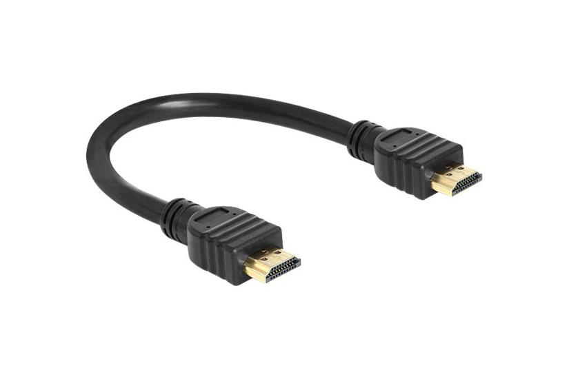 Delock High Speed Hdmi With Ethernet Hdmi-kabel Med Ethernet 25 Cm