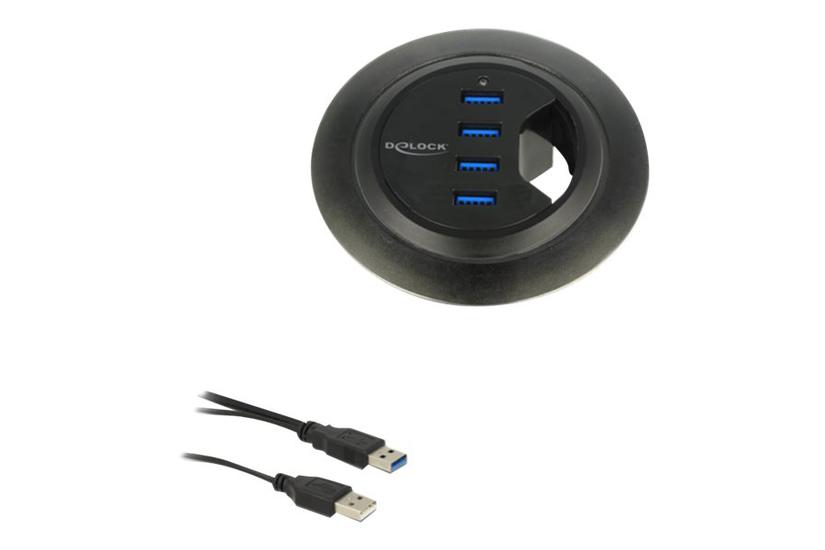 Delock In-desk Hub Hub Porte